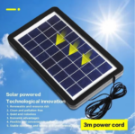 4-in-1 Solar Rechargeable Fan with LED Light & USB Charging (8” Portable Cooling Fan) - Image 6