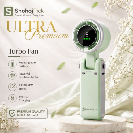 Ultra-Premium Portable Turbo Fan | 1800mAh Power