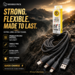 Braided 3 In 1 Charging Cable /Micro USB /Type-C Phone Charger/ USBC Data Cable 2Meter Long