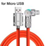 USB 3 in 1 Cable Type C/Micro/Lighting 180 Degree Rotatable 2 meter long - Image 7