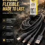 Braided 3 In 1 Charging Cable /Micro USB /Type-C Phone Charger/ USBC Data Cable 2Meter Long