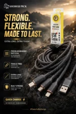 Braided 3 In 1 Charging Cable /Micro USB /Type-C Phone Charger/ USBC Data Cable 2Meter Long